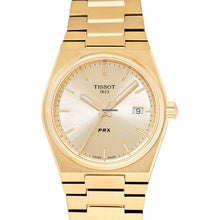 Load image into Gallery viewer, Tissot PRX Gold Dial Gold Steel Strap Watch for Men - T137.210.33.021.00