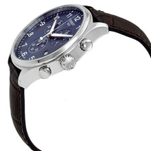 Load image into Gallery viewer, Tissot Chrono XL Classic Blue Dial Brown Leather Strap Watch For Men - T116.617.16.047.00