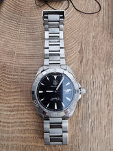 Load image into Gallery viewer, Tag Heuer Aquaracer Automatic Black Dial Silver Steel Strap Watch for Men - WAY2110.BA0928