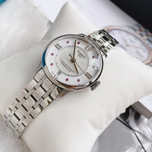 Load image into Gallery viewer, Tissot Chemin Des Tourelles Powermatic 80 Rubies Mother of Pearl Dial Silver Steel Strap Watch For Women - T099.207.11.113.00
