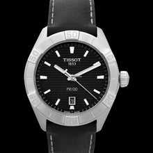 Load image into Gallery viewer, Tissot PR 100 Sport Quartz Black Dial Black Leather Strap Watch For Men - T101.610.16.051.00