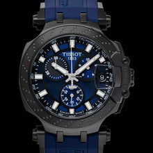 Load image into Gallery viewer, Tissot T Race Chronograph Blue Dial Blue Silicone Strap Watch For Men - T115.417.37.041.00
