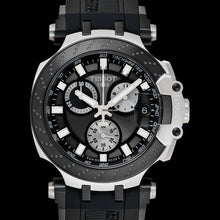 Load image into Gallery viewer, Tissot T Race Chronograph Anthracite Black Dial Black Silicone Strap Watch For Men - T115.417.27.061.00
