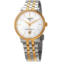 Load image into Gallery viewer, Tissot Carson Premium Powermatic 80 White Dial Two Tone Steel Strap Watch For Men - T122.407.22.031.00