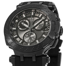 Load image into Gallery viewer, Tissot T Race Chronograph Anthracite Black Dial Black Silicone Strap Watch For Men - T115.417.37.061.03