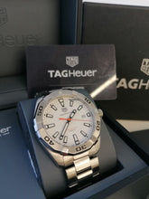 Load image into Gallery viewer, Tag Heuer Aquaracer Quartz White Dial Silver Steel Strap Watch for Men - WBD1111.BA0928