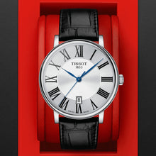 Load image into Gallery viewer, Tissot Carson Premium Silver Dial Black Leather Strap Watch For Men - T122.410.16.033.00