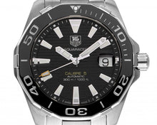 Load image into Gallery viewer, Tag Heuer Aquaracer Automatic Black Dial Silver Steel Strap Watch for Men - WAY211A.BA0928