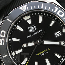 Load image into Gallery viewer, Tag Heuer Aquaracer Black Dial Black Rubber Strap Watch for Men - WAY111A.FT6151