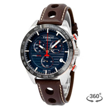Load image into Gallery viewer, Tissot PRS 516 Chronograph Blue Dial Brown Leather Strap Watch For Men - T100.417.16.041.00