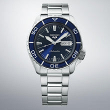 Load image into Gallery viewer, Seiko 5 Sports Automatic Blue Dial Silver Steel Strap Watch for Men - SRPK97K1