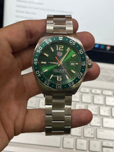 Load image into Gallery viewer, Tag Heuer Formula 1 Limited Edition Green Dial Silver Steel Strap Watch for Men - WAZ1017.BA0842