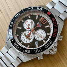 Load image into Gallery viewer, Tag Heuer Formula 1 Indy 500 Special Edition Black Dial Silver Steel Strap Watch for Men - CAZ101V.BA0842