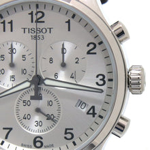 Load image into Gallery viewer, Tissot T Sport Chrono XL Classic Silver Dial Brown Leather Strap Watch For Men - T116.617.16.037.00