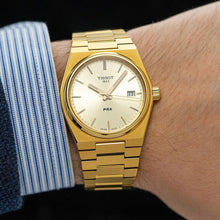 Load image into Gallery viewer, Tissot PRX Gold Dial Gold Steel Strap Watch for Men - T137.210.33.021.00