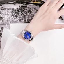 Load image into Gallery viewer, Bulova Crystal Collection Blue Mother of Pearl Dial Silver Steel Strap Watch for Women - 96L238