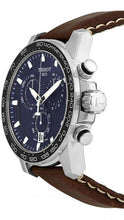 Load image into Gallery viewer, Tissot Supersport Chrono Blue Dial Brown Leather Strap Watch For Men - T125.617.16.041.00