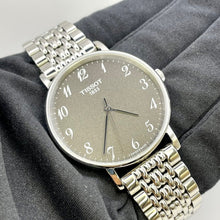 Load image into Gallery viewer, Tissot T Classic Everytime Quartz Black Dial Silver Steel Strap Watch for Men - T109.410.11.072.00