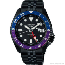 Load image into Gallery viewer, Seiko Automatic SKX GMT Yuto Horigome Limited Edition Black Dial Black Steel Strap Watch For Men - SSK027K1