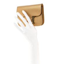 Load image into Gallery viewer, Metallic Chevre Chamkilight Constance Slim Wallet Dore