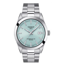 Load image into Gallery viewer, Tissot Gentleman Powermatic 80 Silicium Ice Blue Silver Steel Strap Watch For Men - T127.407.11.351.00