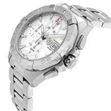 Load image into Gallery viewer, Tag Heuer Aquaracer Caliber 16 Automatic Chronograph White Dial Silver Steel Strap Watch for Men - CAY2111.BA0927
