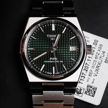 Load image into Gallery viewer, Tissot PRX Powermatic 80 Green Dial Silver Steel Strap Watch for Men - T137.207.11.091.00