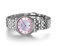 Load image into Gallery viewer, Tissot T Classic Carson Premium Lady Mother of Pearl Pink Dial Silver Steel Strap Watch For Women - T122.210.11.159.00