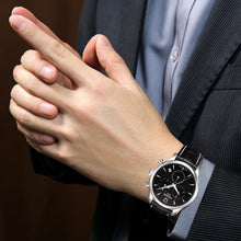 Load image into Gallery viewer, Tissot T Classic Tradition Chronograph Black Dial Black Leather Strap Watch For Men - T063.617.16.057.00
