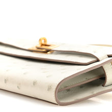 Load image into Gallery viewer, Ostrich Kelly Wallet To Go Gris Perle