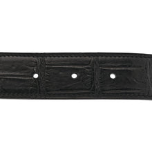 Load image into Gallery viewer, Matte Porosus Crocodile Monochrome 24mm Mini Constance H Belt 105 42 Black