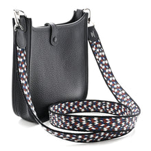 Load image into Gallery viewer, Taurillon Clemence Zigzag Evelyne TPM Caban Black Bleu Zellige Indigo