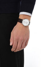 Load image into Gallery viewer, Tissot T-Classic Powermatic 80 Silver Dial Brown Leather Strap Watch For Men - T122.407.16.031.00