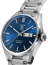 Load image into Gallery viewer, Tag Heuer Carrera Automatic Blue Dial Silver Steel Strap Watch for Men - WAR201E.BA0723