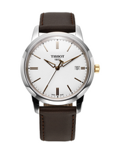Load image into Gallery viewer, Tissot T Classic Dream White Dial Brown Leather Strap Watch for Men - T033.410.26.011.01