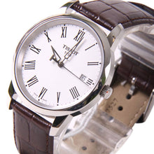 Load image into Gallery viewer, Tissot T Classic Dream White Dial Brown Leather Strap Watch for Men - T033.410.16.013.01