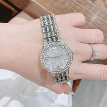 Load image into Gallery viewer, Bulova Crystal Collection Silver Dial Silver Steel Strap Watch for Women - 96L243