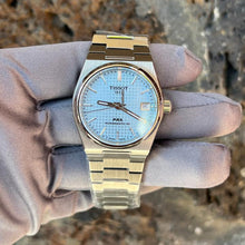 Load image into Gallery viewer, Tissot PRX Powermatic 80 Ice Blue Dial Silver Steel Strap Watch for Men - T137.207.11.351.00