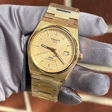 Load image into Gallery viewer, Tissot PRX Powermatic 80 Gold Dial Gold Steel Strap Watch for Men - T137.407.33.021.00