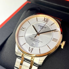 Load image into Gallery viewer, Tissot Chemin des Tourelles Powermatic 80 Silver Dial Two Tone Steel Strap Watch for Men - T099.407.22.038.02