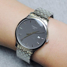 Load image into Gallery viewer, Tissot T Classic Tradition Grey Dial Silver Steel Strap Watch For Men - T063.610.11.067.00