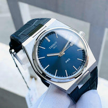 Load image into Gallery viewer, Tissot PRX Blue Dial Blue Leather Strap Watch for Men - T137.410.16.041.00