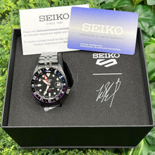 Load image into Gallery viewer, Seiko Automatic SKX GMT Yuto Horigome Limited Edition Black Dial Black Steel Strap Watch For Men - SSK027K1