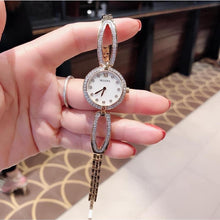 Load image into Gallery viewer, Bulova Crystal Collection Mother of Pearl Dial Gold Steel Strap Watch for Women - 98L225