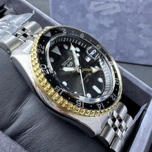 Load image into Gallery viewer, Seiko 5 Sports GMT US Special Edition Automatic Grey Dial Silver Steel Strap Watch For Men - SSK021K1