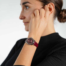 Load image into Gallery viewer, Tissot Carson Premium Lady Maroon Dial Maroon Leather Strap Watch For Women - T122.210.16.373.00