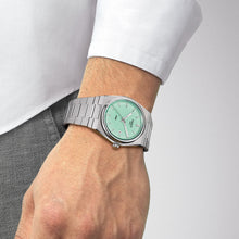 Load image into Gallery viewer, Tissot PRX Quartz Light Green Dial Silver Steel Strap Watch for Men - T137.410.11.091.01