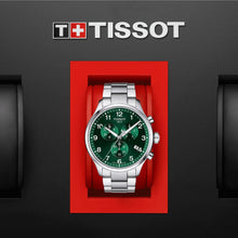 Load image into Gallery viewer, Tissot Chrono XL Classic Green Dial Silver Steel Strap Watch for Men - T116.617.11.092.00