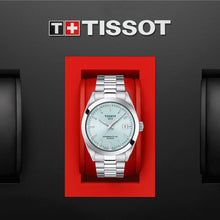 Load image into Gallery viewer, Tissot Gentleman Powermatic 80 Silicium Ice Blue Silver Steel Strap Watch For Men - T127.407.11.351.00