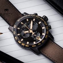 Load image into Gallery viewer, Tissot Supersport Chrono Black Dial Beige Nylon Strap Watch For Men - T125.617.37.051.01
